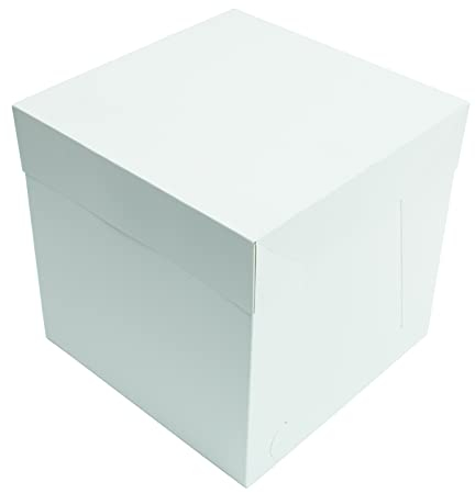 Culpitt 10 White Tall Cake Boxes, Pack Of 10, 254 X 254 X 254mm (10 X 10 X 10''), Ideal for Transporting Celebration, Wedding, Tall, Decorated Birthday Cakes