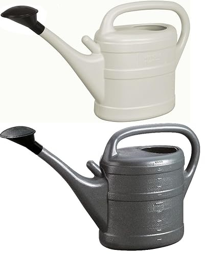 2X Gießkanne 10L ANTHRAZIT + HELLGRAU + 1x KÜHLSCHRANKMAGNET! Giesskanne Kunststoff für groß & klein Garten & Zimmerpflanzen Gießkannen Gieskanne Gieskannen 10 Liter Watering Can Gieskannen10Liter lr