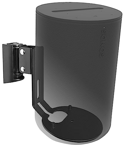EMAQUIN Wall Mount Bracket for Sonos Era 100/Era 100 SL Speaker (Swivel and Tilt,Sturdy Metal,Enduring Paint Finish,Easy to intall,Compatible with Sonos Era 100/Era 100 SL,Single pc,Black)