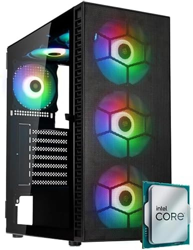 EMCA4 Computer Gaming PC Assemblato i5 12400f - RTX 4060 - M.2 1TB nvme - Ram 32GB DDR4 3200Mhz - B760 - ARGB - Windows 11