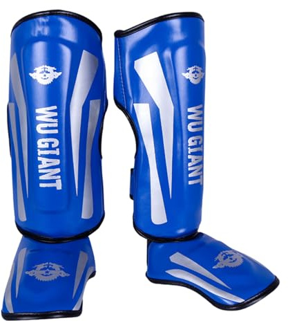 Chaoyilian Piedi Protezione Shin Guard,Parastinchi da Muay Thai,Parastinchi Kick Boxing,Design Leggero,Leggere E Resistenti,Traspiranti,per Calci in Kickboxing,Muay Thai E Altre Arti Marziali
