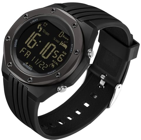 Sportuhren für Herren Militär Uhren Herren Armbanduhr Herrenuhr Digital Uhr Schrittzähler Tactical Watches for Men Outdoor Digitaluhr für Jungen mit Messung des Kalorienverbrauchs und der Distanz