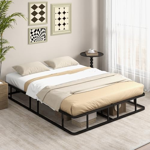 Multigot 5FT Metal Bed Frame, King Size Slat Support Bedstead, Heavy-duty Platform Bed Mattress Foundation for Adults Kids, No Box Spring Needed