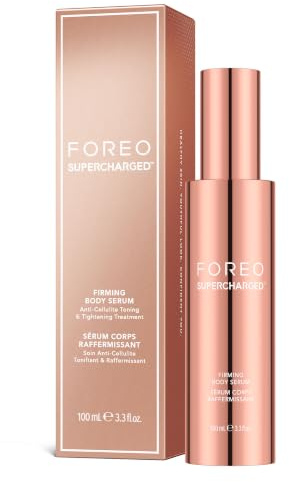 FOREO SUPERCHARGED Sérum corporal reafirmante, 100 ml, Conductor y tonificante, Crema anticelulítica, Antiedad, 8 tipos de ácido hialurónico, Dermatológicamente testado