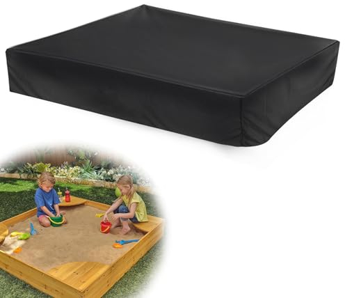 GothicBride Telo di copertura per sabbiera, 200 x 200 x 20 cm, con coulisse, impermeabile 210D Oxford