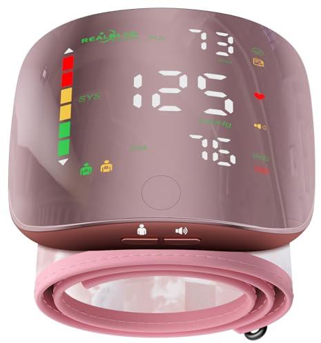 Wrist Blood Pressure Monitors for Home Use with Curved Screen, Rechargeable Bp Machine, One-Button Switch Voice and User, Easy to Use, 5.31-9.25inch Bp Cuff, with Storage Case Bp Monitor