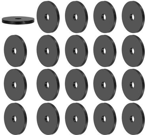 PATIKIL Entretoise en Caoutchouc Polyvalente, 20 Pièces 6mm ID X 30 OD X 3mm T Rondelles D'Isolation Anti-Vibrations en Néoprène pour Boulons Hvac Accessoires de Voiture