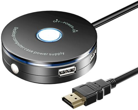 Bouton d'alimentation PC Bouton d'alimentation de bureau Commutateurs d'alimentation externe PC Extension du bouton d'alimentation PC pour ordinateur Motherboar