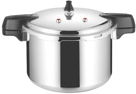 SQ Professional Aluminum Pressure Cookers Secure Locking Lid System Dual Handle Pressure-Cooker for Everyday Use in your Kitchen Multicooker Fast Cooking (18L Pressure Cooker)