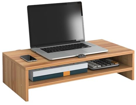 TapferBahn Computer Desk Storage Organiser,Computer Stand,Monitor Stand,Monitor Desk Stand,Easy To Clean,Spacious,Space-Saving,For Monitor,Laptop,Tv Printer,Fax Machine,Computer,Notebook