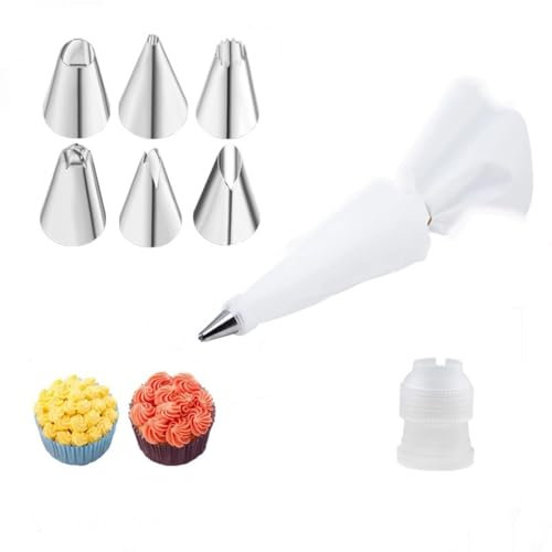Set di sac à poche per torte con beccucci, siringa per crema, sac à poche riutilizzabili, per cupcake, torte, decorazioni per torte
