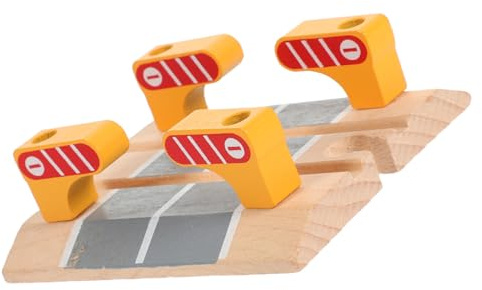 BESTonZON DIY Railing Barrier Prop for Train Tracks Wooden Railway Road Block Accessory Safe Plaything for Enhances Fine Motor Skills Addition to Model Railroad Layouts
