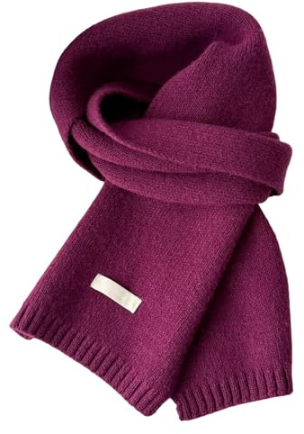 Warmer Winterschal für Damen Herren Wollschal Weiche Warm Strickschal Einfarbig Gestrickter Schals Modischer Vielseitiger Kaschmir Schal aus 100% Wolle - ideale Geschenke für Frauen & Männer
