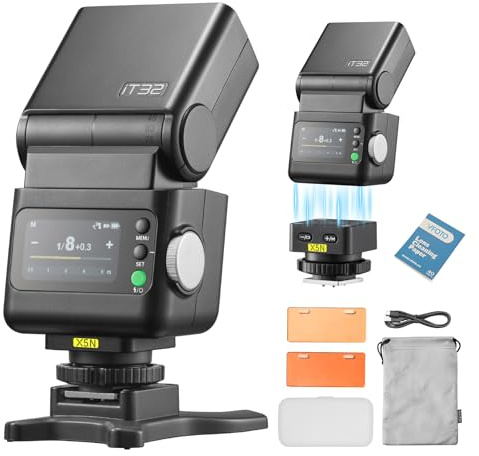 Godox iT32 TTL Mini Flash con X5N Inalámbrico Disparador para Nikon Cámara