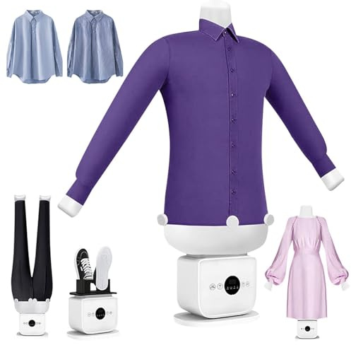 ZWJABYY Bügelpuppe–Hemdenbügler & Bügelmaschine für Hemden,Blusen,T-Shirts,Hosen – Bügelautomat mit 3-in-1 Bügeln & Trocknen Funktionen – effiziente Bügelhilfe B