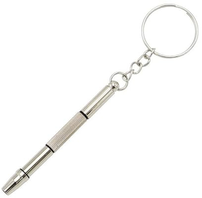 Kit di riparazione per occhiali, cacciavite di precisione 4 in 1 con supporto, mini cacciavite, orologio, meccanico ed elettronico di precisione, portatile e completo