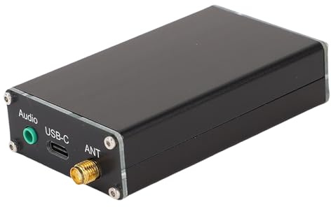 Cuifati FM-sändare, 76-108MHz Justerbar Frekvens med LCD-skärm och Minnesfunktion, USB Typ C-driven, för Drive in Supermarket Event Parkering