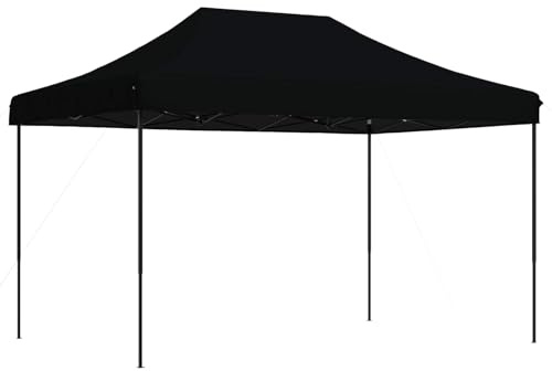 vidaXL Tenda Party Nero 279 x 410 x 315 cm Tessuto Oxford, Tendone per Giardino e terrazza, rifugio per Eventi, Gazebo all'aperto Portatile, Tenda Resistente ai Raggi UV, Montaggio Veloce, Resistente