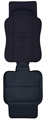 Prince Lionheart 2 Stage® SeatSaver® Protector | Prevents Isofix Car Seat Damage | Wipes Clean | Works Front & Rear Facing Car Seats & Boosters | High-Density Foam | Spill Barrier | Kick Guard - Black