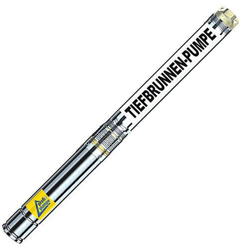 AMUR Pompa per Pozzi 2,5 Pollici Pompa per Pozzi Stretti Pompa SOMMERSA 2,5 ELETTROPOMPA per Pozzi Brunnen-Star-250-5 Pompa A Immersione 250W Prevalenza Max: 47 m | Cavo Molto Piatto 18 m