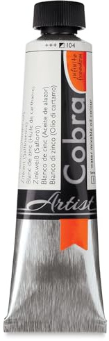 COBRA Talens wassermischbare Ölfarben, 40 ml, 104 Zinkweiss