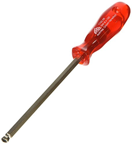 Stubai 174003 skruvmejsel med bollhuvud för sexkantigt uttag 8/150 mm Silver/Transparent-red
