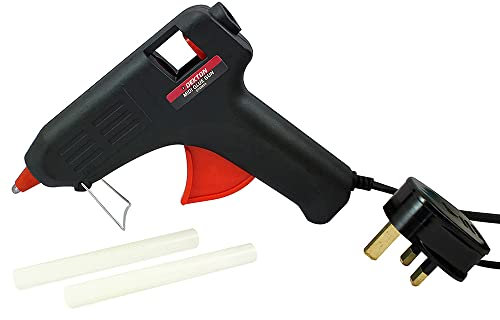Dekton 40W Mini Glue Gun | Anti-Drip Nozzle | Ideal for Intricate Work | Fast and Easy Trigger Feed Application | Includes 2 Glue Sticks | 40W Power | Perfect for DIY, Crafting, and Repairs
