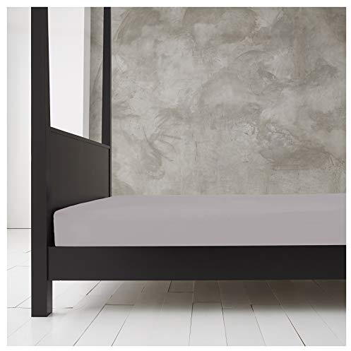 Gaveno Cavailia Super Soft Plain Dyed Diamond 4 Feet Fitted Sheet [ Small Double - Grey ]