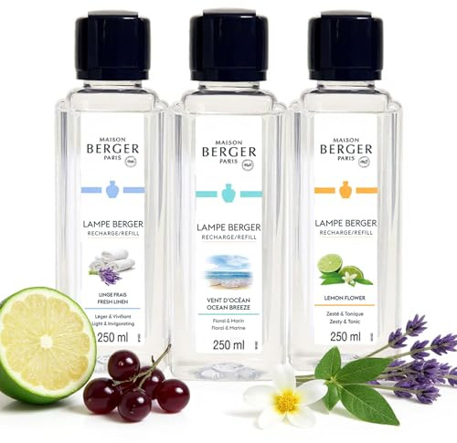 MAISON BERGER Lampe Berger Refill, 3 x 250 ml, Fresh Trio