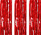 AILEXI 3 Pack 3.2ft*8.2ft Metallic Tinsel Curtains Foil Fringe Shimmer Streamers Curtain Door Window Decoration for Party Supplies - Laser Red