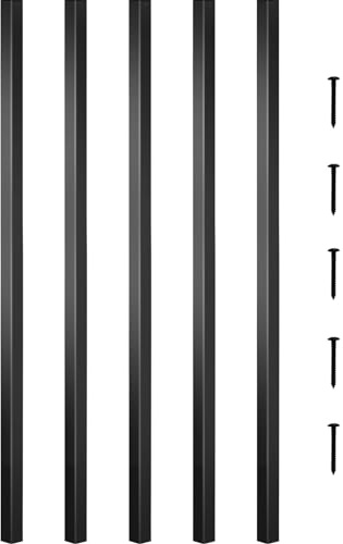 VEVOR 101PCS Balustres Terrasse 66x1,9cm Barres Garde-Corps Alliage Aluminium Barreaux de Sécurité Carrés Rampe Rambarde Balustrade Accessoires Installation pour Terrasses Balcon Extérieur Intérieur