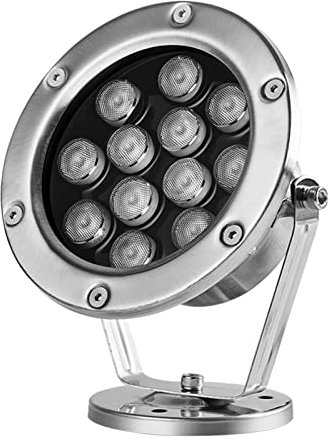 WZYJLyds Eclairage Bassin 12W Spot Fontaine IP68 Étanche Anti-Corrosion Eclairage sous Marin pour Étang Salé, Étang Fontaine, Étang À Poissons(Blanc Froid,12v)