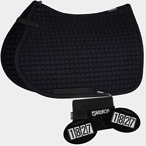 Eskadron Set Schabracke Cotton schwarz & Startnummern Set-Quick