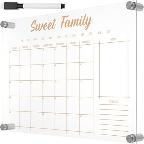STOBOK Großer Durchsichtiger Trocken Abwischbarer Wandkalender Aus Acryl Whiteboard-Kalender Monatsplaner Löschbare Notiztafel Für Das Heimbüro Trocken Abwischbarer Kalender Für Die Wand