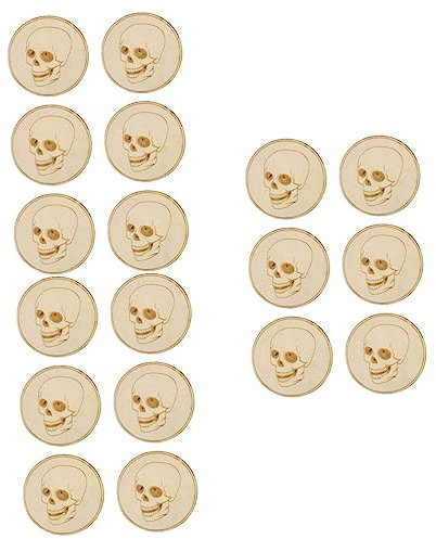 BESTonZON Untersetzer Aus Holz 18 Stück Gemusterter Untersetzer Für Zuhause rutschfest Für Getränke Halloween rutschfest Für Den Tisch Praktische Essunterlage Töpfe Heiß Tischset