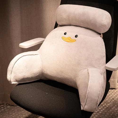 Sofa Stuhl Kuschelkissen Bett Lesen Rückenkissen Rückenstützkissen mit Arm Kinder Erwachsene niedliche Cartoon-Rückenlehne Spielen Spielen und Fernsehen Bodenkissen Tagesbetten(Size:60×35cm,Color:B)