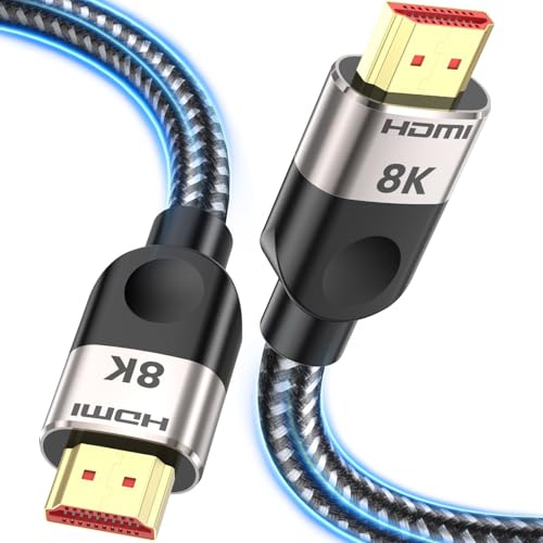 Southlight 10K 8K HDMI 2.1 Cable 7.5M, 48Gbps Ultra High-Speed | 8K@60Hz 4K@120Hz HDMI® Lead, for HDTV & PS5 & PS4 & Blu-ray, Supports eARC HDR10 HDCP 2.2 2.3 DTS: X 3D CEC