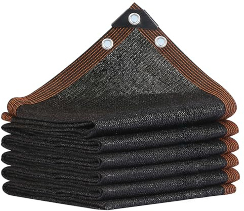 Red de Sombra Exterior, Malla Sombra Toldos con Ojales Resistente a los Rayos UV Negro 80% 3x3M Tela de sombreo para Jardín Balcon Patio Flores Plantas Techados Gallinero