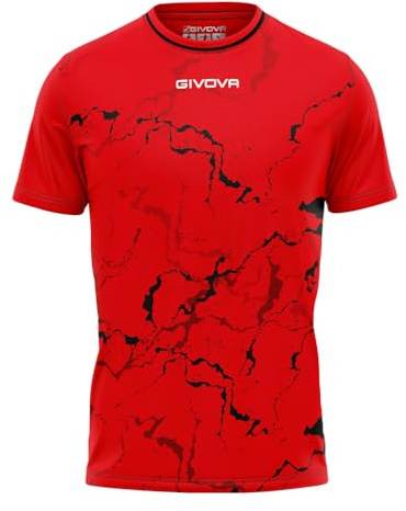 GIVOVA Grafit Interlock Shirt, Röd/Svart, M