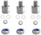NICEDACK Fahrrad Achsadapter für M10 x 1,0 Vollachse, 3/8 x26 Vollachse, M5 Schnellspanner, Fahrrad Anhänger Kupplungs Adapter
