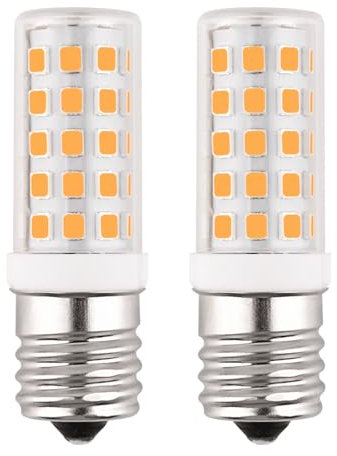 LEDBEFINE E17 LED Light 125V 40W Microwave Bulb 8206232A Replacement, Long Life, 450 LM 2700K Soft White, E17 Base for Home Applicance Under Hood Lighting, 2-Pack