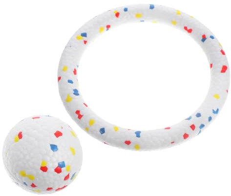 HYTROVE 1satz Hundeball Mit Bungee-Ringen Und Teething-bällen Teiliges Langlebiges Hundespielzeug Für Drinnen Und Draußen Zur Reduzierung Von Langeweile Und Destruktivem Verhalten