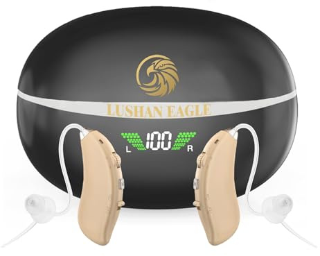LUSHAN EAGLE Auriculares amplificados Reducción de ruido inteligente 16 canales chips digitales amplificador recargable Fácil de operar