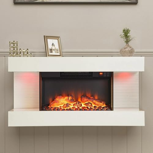 MachenFlame Camino elettrico da parete Smart WiFi da 82 cm (32)