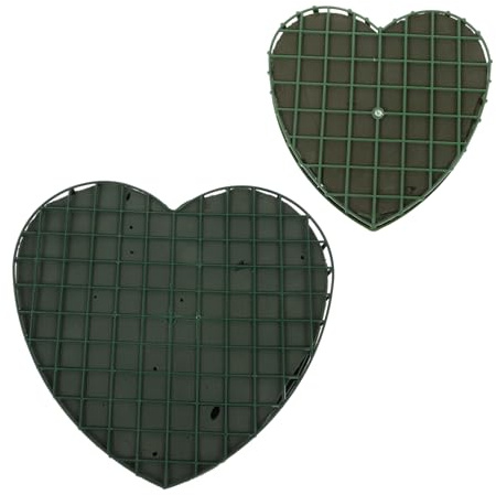 Esponja de Florista en Forma de Corazón Verde, 2 Piezas