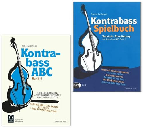 2x Kontrabass ABC Band 1 (Doppelpack) (GH 11746, 9783905847574) + Soundman-Notenheft + 2 Notenbleistifte