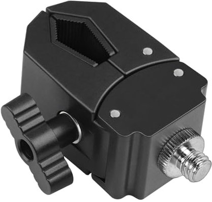 Generic Abrazadera para Trípode de Tubo, Abrazadera de Escritorio Multiusos para Cámaras, Práctica, para Tubos de 1,3-4,7 Cm, Negra para Tubo, Style C