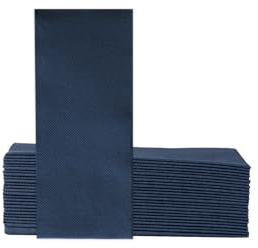 VelaHub Soft Point 50 Servietten, 1/8 Falten, Hochwertige, Einwegserviette, 32x38 cm, Dunkelblau