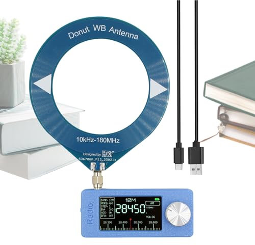 Uoqpty Receptor Estéreo FM, Amplificador de FM para Hogar, 800mA con Pantalla HD IPS De 4.8 Cm, Antena, LSB, USB, Am, Reproductor para Hogar, Karaoke, Vehículo, Teatro, Autocaravana, Viaje, Exterior