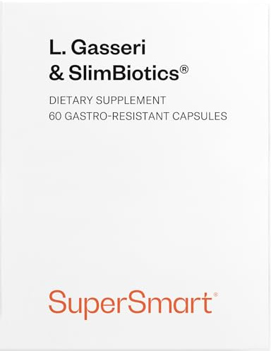 L. Gasseri & SlimBiotics® - Probiotiques pour Régime Minceur - SuperSmart | Perte de Poids et Brûle-Graisse - 18 Milliards de CFU/Jour - Testé Cliniquement - 60 Gélules Gastro-Résistantes